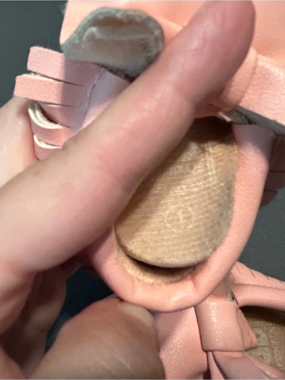 Romirus Soft Pink Bow Baby Slip-On Booties